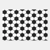 Zwart-wit Voetbal Patroon Wrapping Paper (Voorkant)
