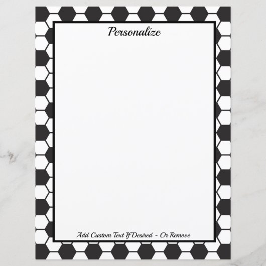 Zwart Wit Voetbal Pattern Personaliseren (Voorkant)