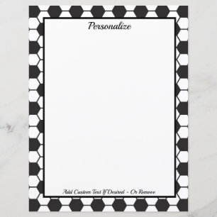Zwart Wit Voetbal Pattern Personaliseren