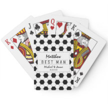 Zwart-wit Voetbal Persoonlijke Getuige Trouwfeest