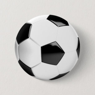 Zwart-wit Voetbal Ronde Button 5,7 Cm
