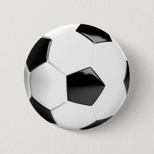 Zwart-wit Voetbal Ronde Button 5,7 Cm (Voorkant)