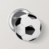 Zwart-wit Voetbal Ronde Button 5,7 Cm (Voorkant /achterkant)