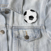 Zwart-wit Voetbal Ronde Button 5,7 Cm (In situ)