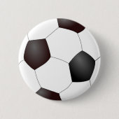 Zwart-wit voetbal ronde button 5,7 cm (Voorkant)