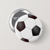 Zwart-wit voetbal ronde button 5,7 cm (Voorkant /achterkant)