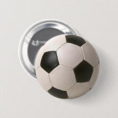 Zwart-wit Voetbal Ronde Button 5,7 Cm (Voorkant /achterkant)