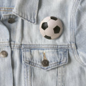 Zwart-wit Voetbal Ronde Button 5,7 Cm (In situ)