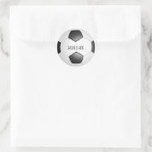 zwart-wit voetbal ronde sticker (Tas)