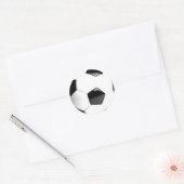 Zwart-wit Voetbal Ronde Sticker (Envelop)