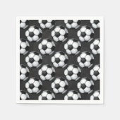 Zwart-wit Voetbal Servetten (Voorkant)