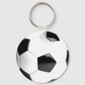Zwart-wit Voetbal Sleutelhanger (Voorkant)