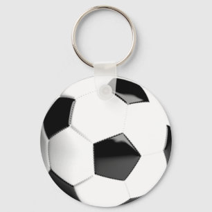 Zwart-wit Voetbal Sleutelhanger