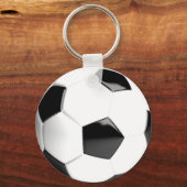 Zwart-wit Voetbal Sleutelhanger (Voorkant)