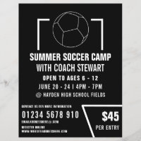 Zwart-wit Voetbal, Soccer Camp Adverteren