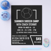 Zwart-wit Voetbal, Soccer Camp Adverteren Flyer (Enkel)