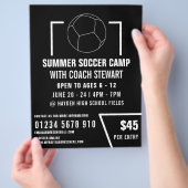 Zwart-wit Voetbal, Soccer Camp Adverteren Flyer (Hand)