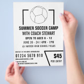 Zwart-wit Voetbal, Soccer Camp Adverteren Flyer (Hand)