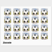 Zwart-wit voetbal sport Plein Sticker (Vel)