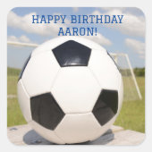 Zwart-wit voetbal sport Plein Sticker (Voorkant)