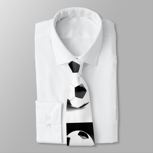 Zwart wit Voetbal Stropdas (Gebonden)