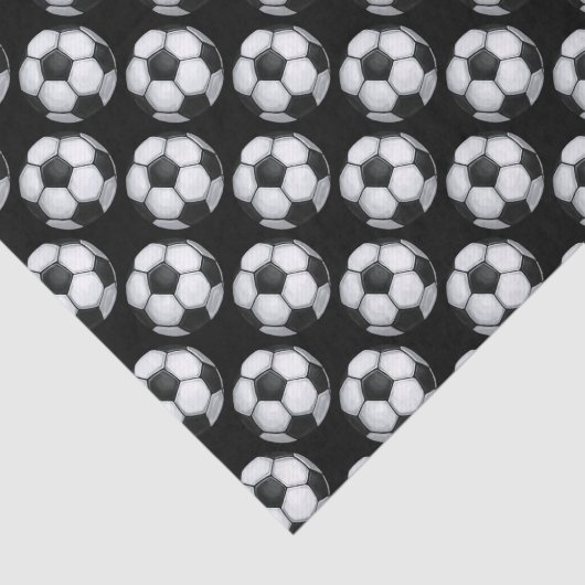 Zwart-wit Voetbal Tissuepapier (Detail)