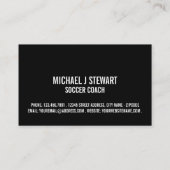 Zwart-wit Voetbal, voetganger/coach/Ref Visitekaartje (Achterkant)