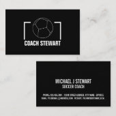 Zwart-wit Voetbal, voetganger/coach/Ref Visitekaartje (Voorkant / Achterkant)
