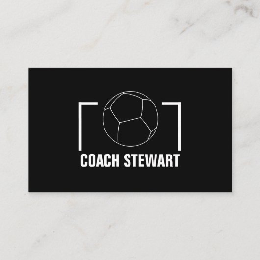 Zwart-wit Voetbal, voetganger/coach/Ref Visitekaartje (Voorkant)