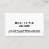 Zwart-wit Voetbal, voetganger/coach/Ref Visitekaartje (Achterkant)