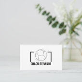Zwart-wit Voetbal, voetganger/coach/Ref Visitekaartje (Staand voorkant)