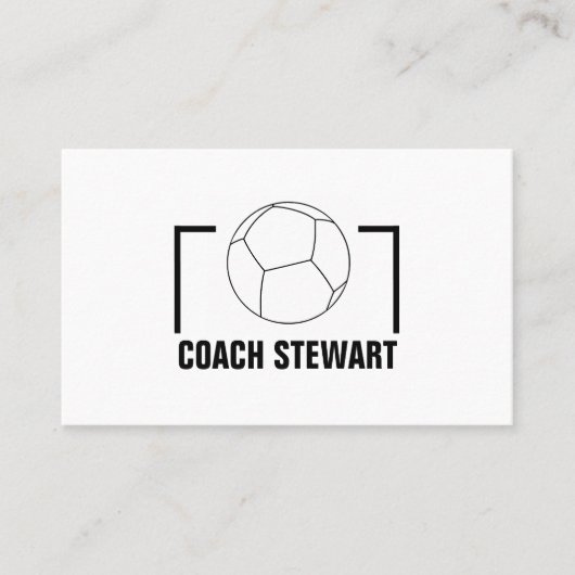 Zwart-wit Voetbal, voetganger/coach/Ref Visitekaartje (Voorkant)