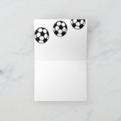 Zwart-wit Voetballen Dank u Bedankkaart (Binnen)