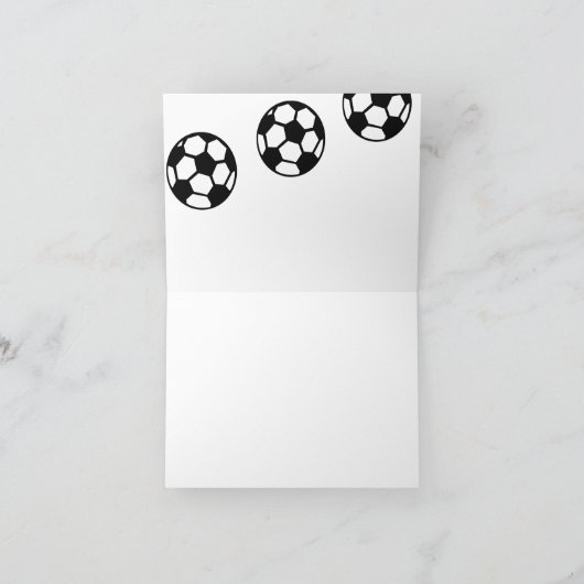 Zwart-wit Voetballen Dank u Bedankkaart (Binnen)