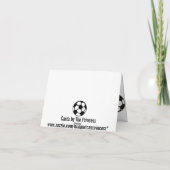 Zwart-wit Voetballen Dank u Bedankkaart (Achterkant)