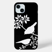 Zwart-wit Vogels Aangepaste iPhone 6 hoesje (Achterkant)
