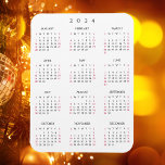 Zwart Wit Volledig Jaar 2024 Kalender Koelkast Keu Magneet<br><div class="desc">Aangepast,  mooi elegant script,  eenvoudig effen zwart-wit,  kalender 2024,  hoge kwaliteit,  water- en vlekbestendig,  flexibele magneet,  voor elk magnetisch oppervlak thuis of kantoor. Maakt een geweldig op maat geschenk voor vrienden en familie,  voor feestdagen,  kerst,  nieuwe jaren.</div>