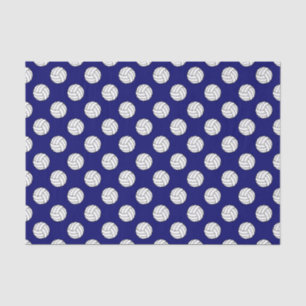 Zwart/wit volleybal ballen, Navy blauw Tissuepapier
