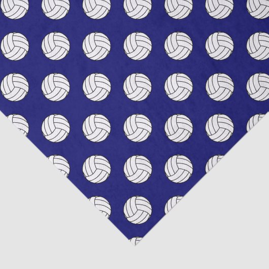 Zwart/wit volleybal ballen, Navy blauw Tissuepapier (Detail)
