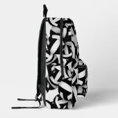 Zwart wit volleybal team kleuren w jersey nummer bedrukte rugzak (Links)