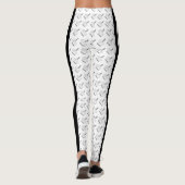 Zwart-wit volleybalpatroon leggings (Achterkant)