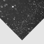 Zwart Wit Vonk Glitter Wit Delicate Favor Tissuepapier (Detail)