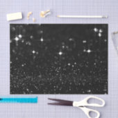 Zwart Wit Vonk Glitter Wit Delicate Favor Tissuepapier (Craft)