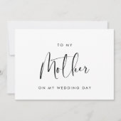 Zwart-wit voor mijn moeder op mijn trouwdag kaart (Voorkant)