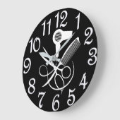 Zwart-wit voor schoonheidssalon grote klok (Hoek)