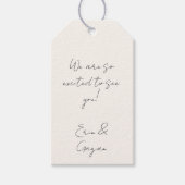 Zwart-wit voor welkomsttassen cadeaulabel (Voorkant)