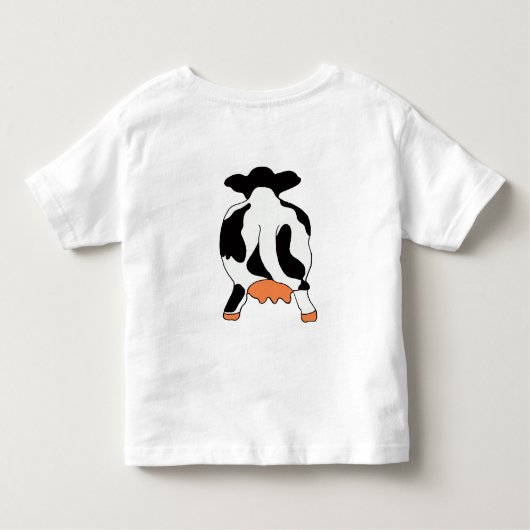 Zwart-wit vooraan en achteraan melkzuurcode kinder shirts (Achterkant)