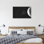 Zwart-wit voorbeeld van bemesting canvas afdruk (Insitu (Slaapkamer))