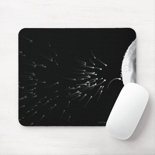 Zwart-wit voorbeeld van bemesting muismat (Met muis)