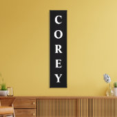 Zwart/Wit Voornaam/Achternaam Canvas Afdruk (Insitu (Woonkamer))